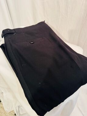 Polo by RALPH LAUREN 100%wool Black Women's Pleated Dress Pants size 40